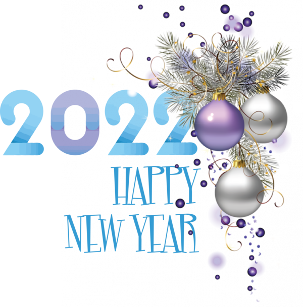 Transparent New Year Logo Christmas Ornament M Font for Happy New Year 2022 for New Year