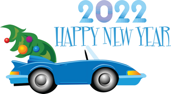 Transparent New Year Car Model car Play Vehicle for Happy New Year 2022 for New Year