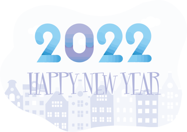 Transparent New Year Logo Design Font for Happy New Year 2022 for New Year