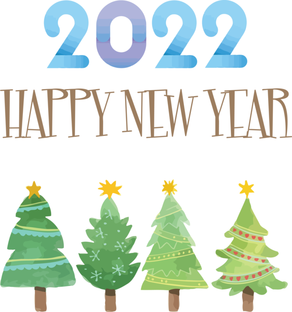 Transparent New Year Christmas Tree Christmas Day Fir for Happy New Year 2022 for New Year