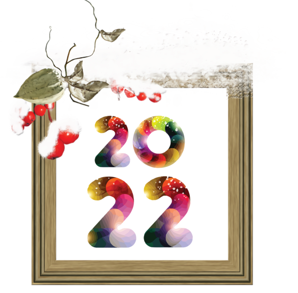 Transparent New Year Picture Frame Christmas Ornament M Meter for Happy New Year 2022 for New Year
