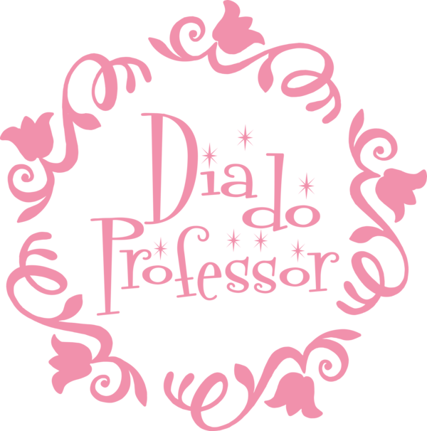 Transparent World Teachers Day Logo Calligraphy Design for Dia do Professor for World Teachers Day