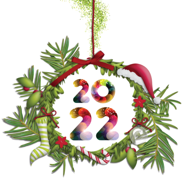 Transparent New Year Fir Christmas Day Bauble for Happy New Year 2022 for New Year