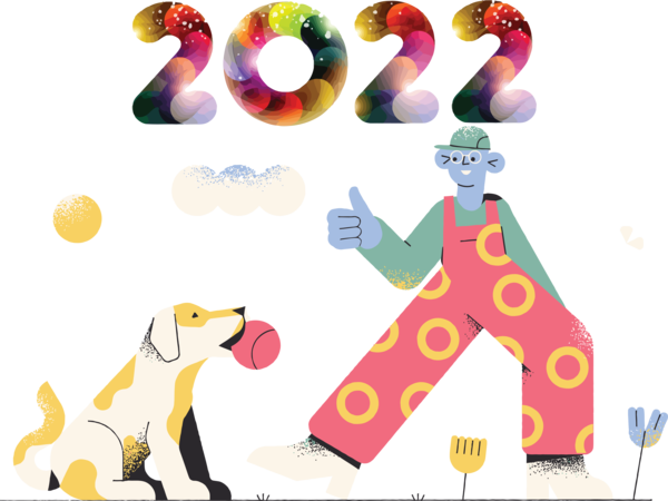 Transparent New Year Design Cartoon Animal figurine for Happy New Year 2022 for New Year