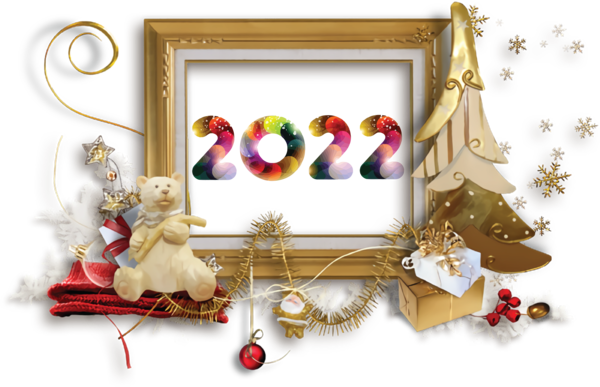 Transparent New Year Christmas Day Christmas Ornament M Picture Frame for Happy New Year 2022 for New Year
