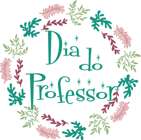 Transparent World Teachers Day Design Floral design Christmas Ornament M for Dia do Professor for World Teachers Day
