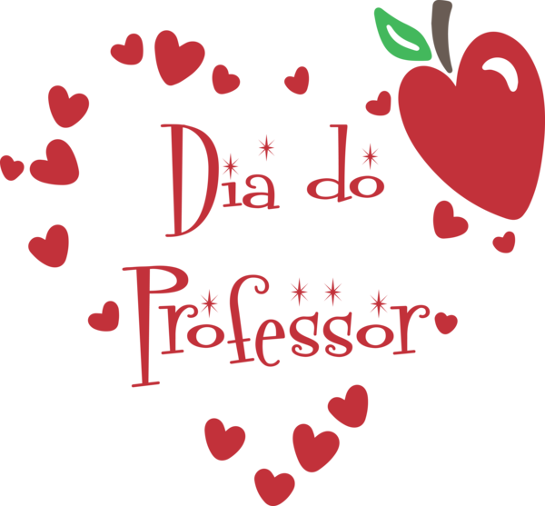 Transparent World Teachers Day Valentine's Day Heart Point for Dia do Professor for World Teachers Day