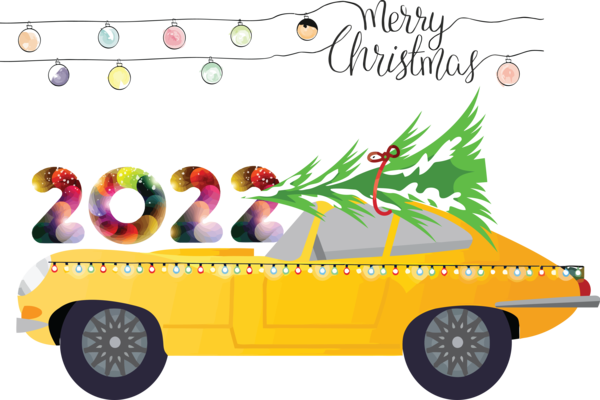 Transparent New Year Cartoon Transport Plant for Happy New Year 2022 for New Year