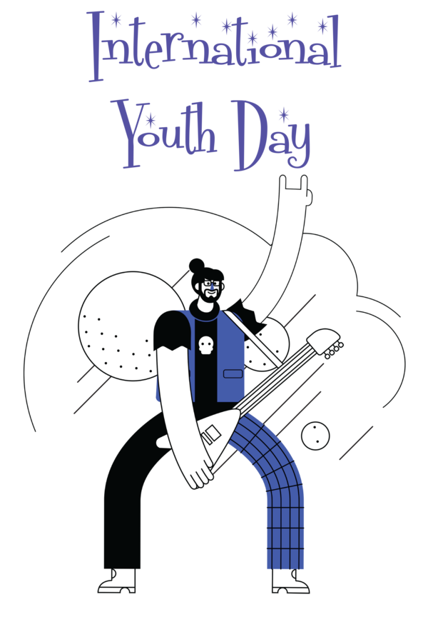 Transparent International Youth Day Cartoon Meter for Youth Day for International Youth Day