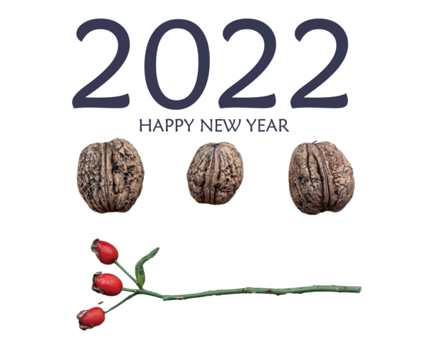 Transparent New Year Meter Font Superfood for Happy New Year 2022 for New Year