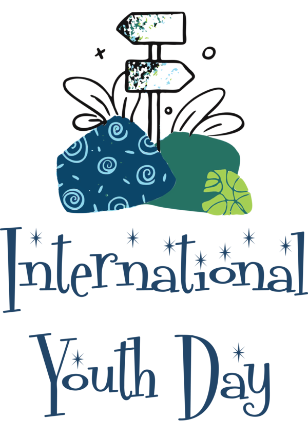 Transparent International Youth Day Design Logo The Flowerman for Youth Day for International Youth Day