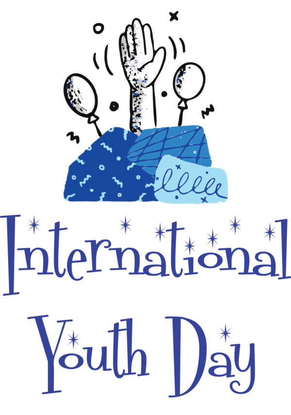 Transparent International Youth Day Design Logo The Flowerman for Youth Day for International Youth Day