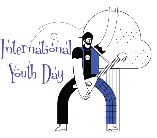 Transparent International Youth Day Clothing Design Logo for Youth Day for International Youth Day