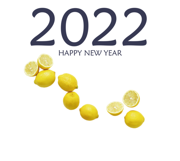Transparent New Year Lemon Citric acid Logo for Happy New Year 2022 for New Year