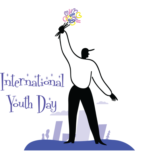 Transparent International Youth Day Logo Joint Meter for Youth Day for International Youth Day