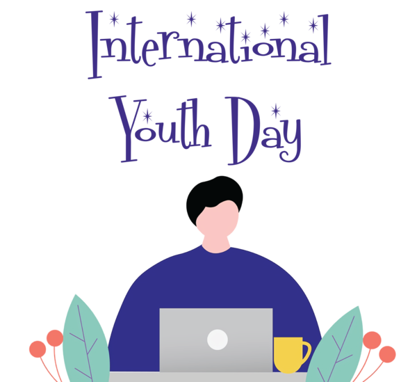 Transparent International Youth Day Public Relations Cartoon Line for Youth Day for International Youth Day