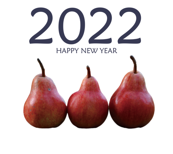 Transparent New Year Natural food Pear Local food for Happy New Year 2022 for New Year