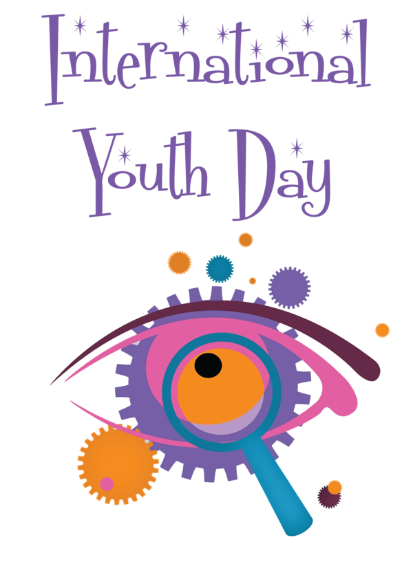 Transparent International Youth Day Design Circle Meter for Youth Day for International Youth Day