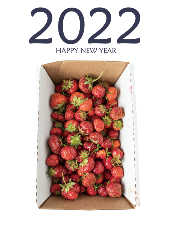 Transparent New Year Natural food Local food Strawberry for Happy New Year 2022 for New Year