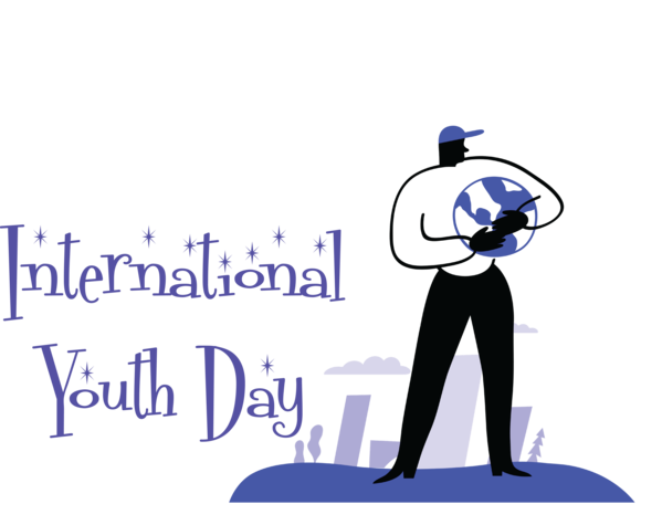 Transparent International Youth Day Public Relations Logo Cartoon for Youth Day for International Youth Day