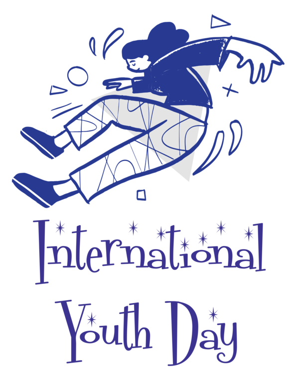 Transparent International Youth Day Design Line Meter for Youth Day for International Youth Day