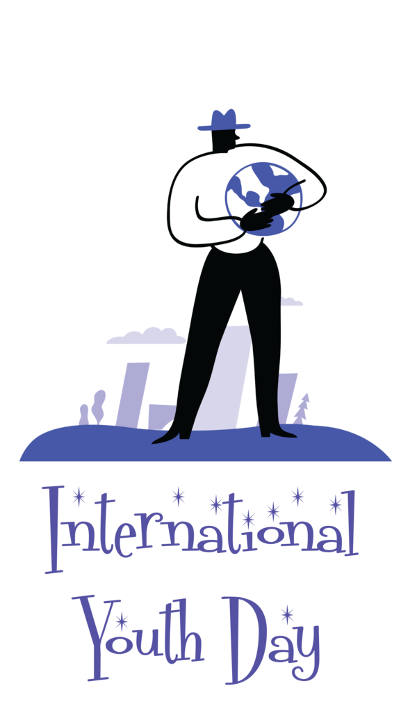 Transparent International Youth Day Logo Cartoon Joint for Youth Day for International Youth Day