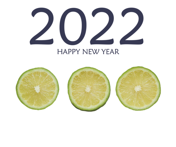 Transparent New Year Key lime Citric acid Lemon for Happy New Year 2022 for New Year