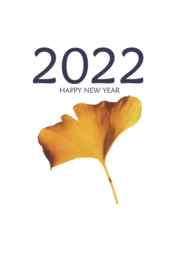 Transparent New Year Leaf Petal Font for Happy New Year 2022 for New Year