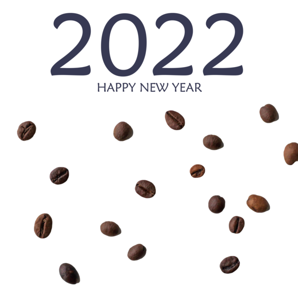 Transparent New Year Coffee Coffee bean Cafe Mexicano for Happy New Year 2022 for New Year