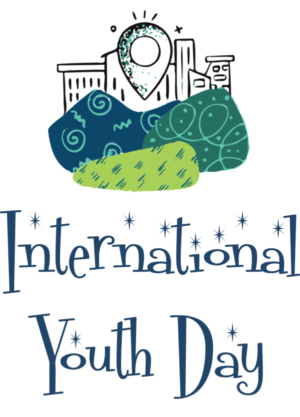 Transparent International Youth Day Logo The Flowerman Design for Youth Day for International Youth Day