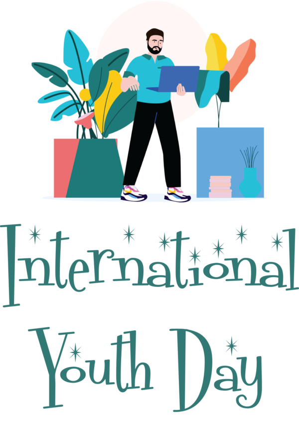 Transparent International Youth Day Logo Design Text for Youth Day for International Youth Day