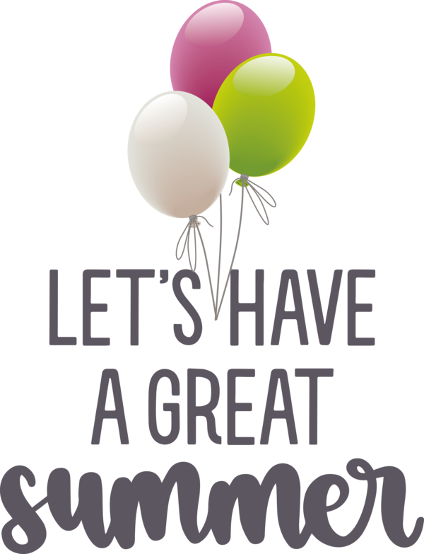 Transparent Summer Day Logo Font Balloon for Best Summer for Summer Day