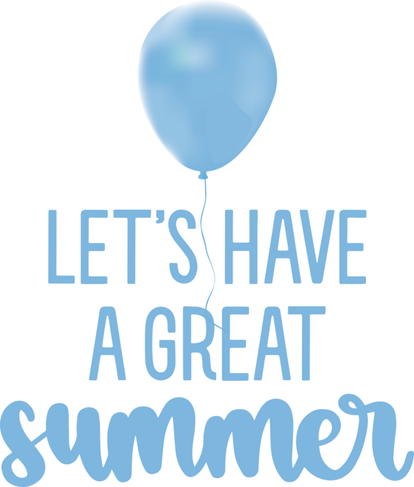 Transparent Summer Day Logo Font Balloon for Best Summer for Summer Day