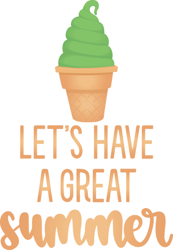 Transparent Summer Day Ice Cream Cone Dairy product Logo for Best Summer for Summer Day