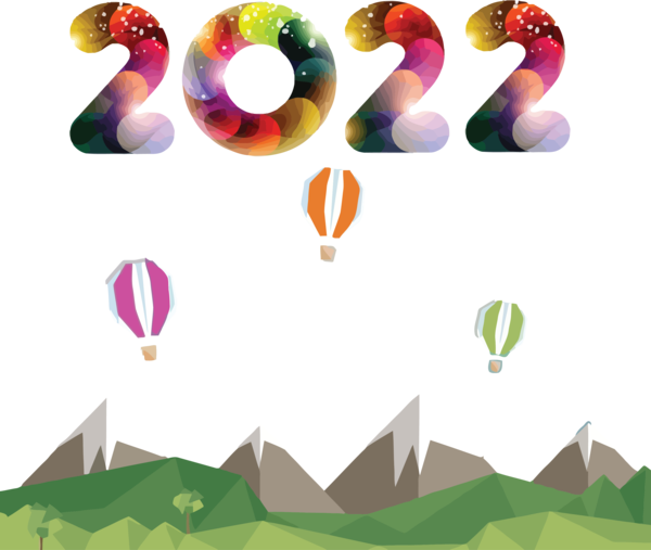 Transparent New Year Design Meter Balloon for Happy New Year 2022 for New Year