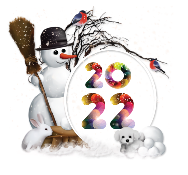 Transparent New Year Snowman Christmas Day Transparent Christmas for Happy New Year 2022 for New Year