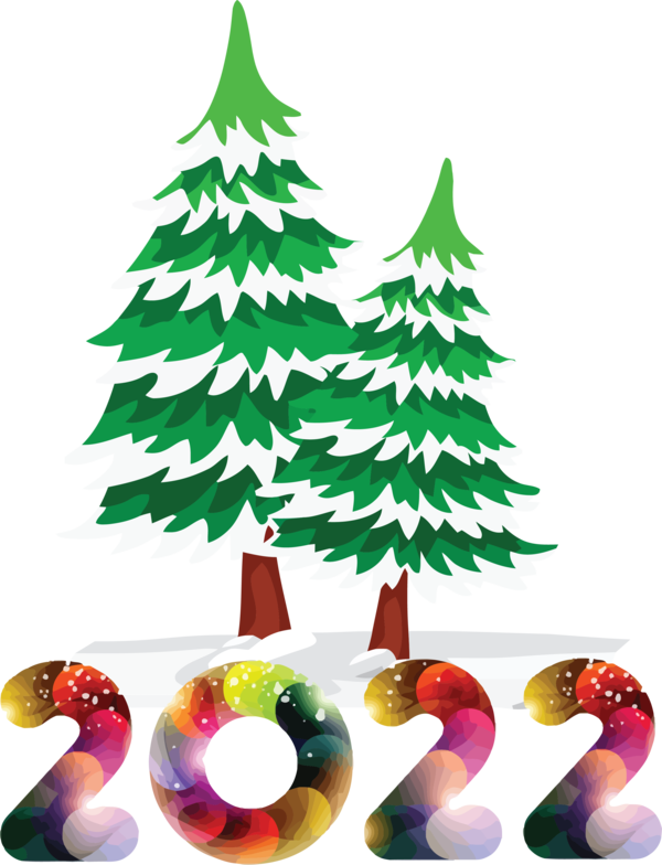 Transparent New Year Christmas Tree Christmas Day Fir for Happy New Year 2022 for New Year