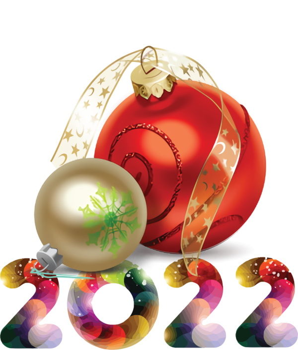 Transparent New Year Bauble Christmas Day Christmas decoration for Happy New Year 2022 for New Year