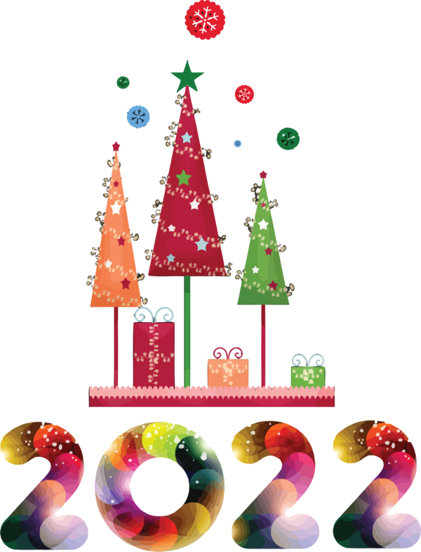 Transparent New Year Christmas Tree Christmas Day HOLIDAY ORNAMENT for Happy New Year 2022 for New Year