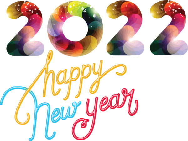 Transparent New Year Christmas Ornament M Meter Font for Happy New Year 2022 for New Year