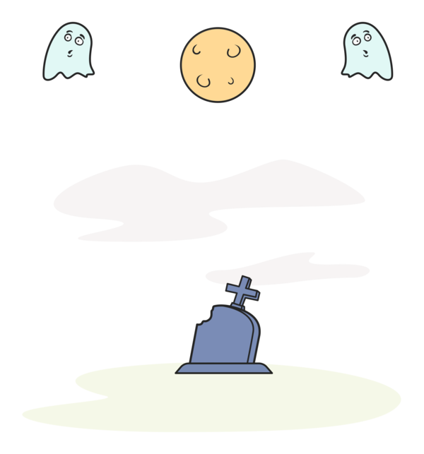 Transparent Halloween Cartoon Line Meter for Happy Halloween for Halloween