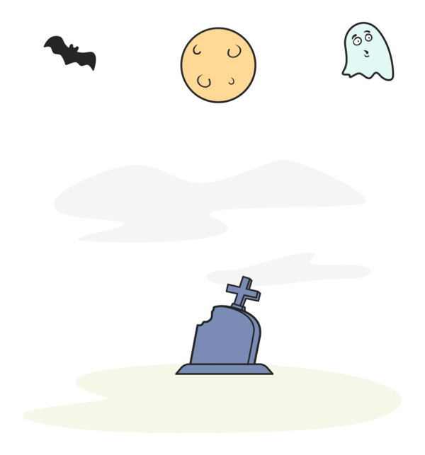 Transparent Halloween Cartoon Meter Line for Happy Halloween for Halloween
