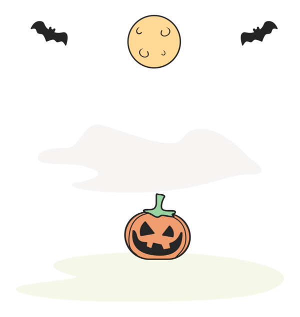 Transparent Halloween Cartoon Pumpkin Produce for Happy Halloween for Halloween