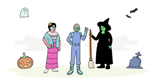 Transparent Halloween Cartoon Character Human for Happy Halloween for Halloween