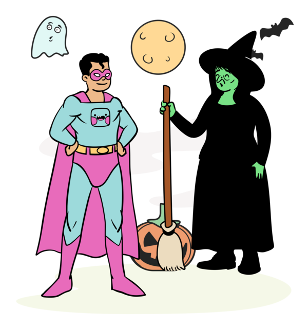 Transparent Halloween Character Cartoon Meter for Happy Halloween for Halloween