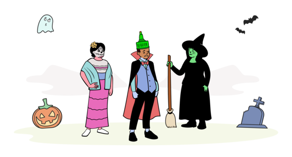 Transparent Halloween Character Cartoon Meter for Happy Halloween for Halloween