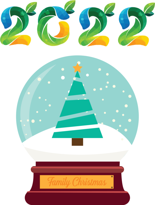 Transparent New Year Christmas Tree Logo Tree for Happy New Year 2022 for New Year