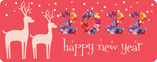 Transparent New Year Greeting Card Valentine's Day Red for Happy New Year 2022 for New Year