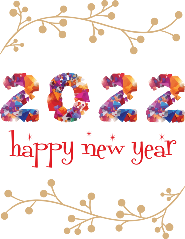 Transparent New Year Design Line Meter for Happy New Year 2022 for New Year