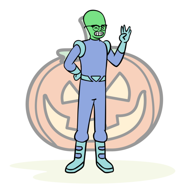 Transparent Halloween Cartoon Character Human for Happy Halloween for Halloween